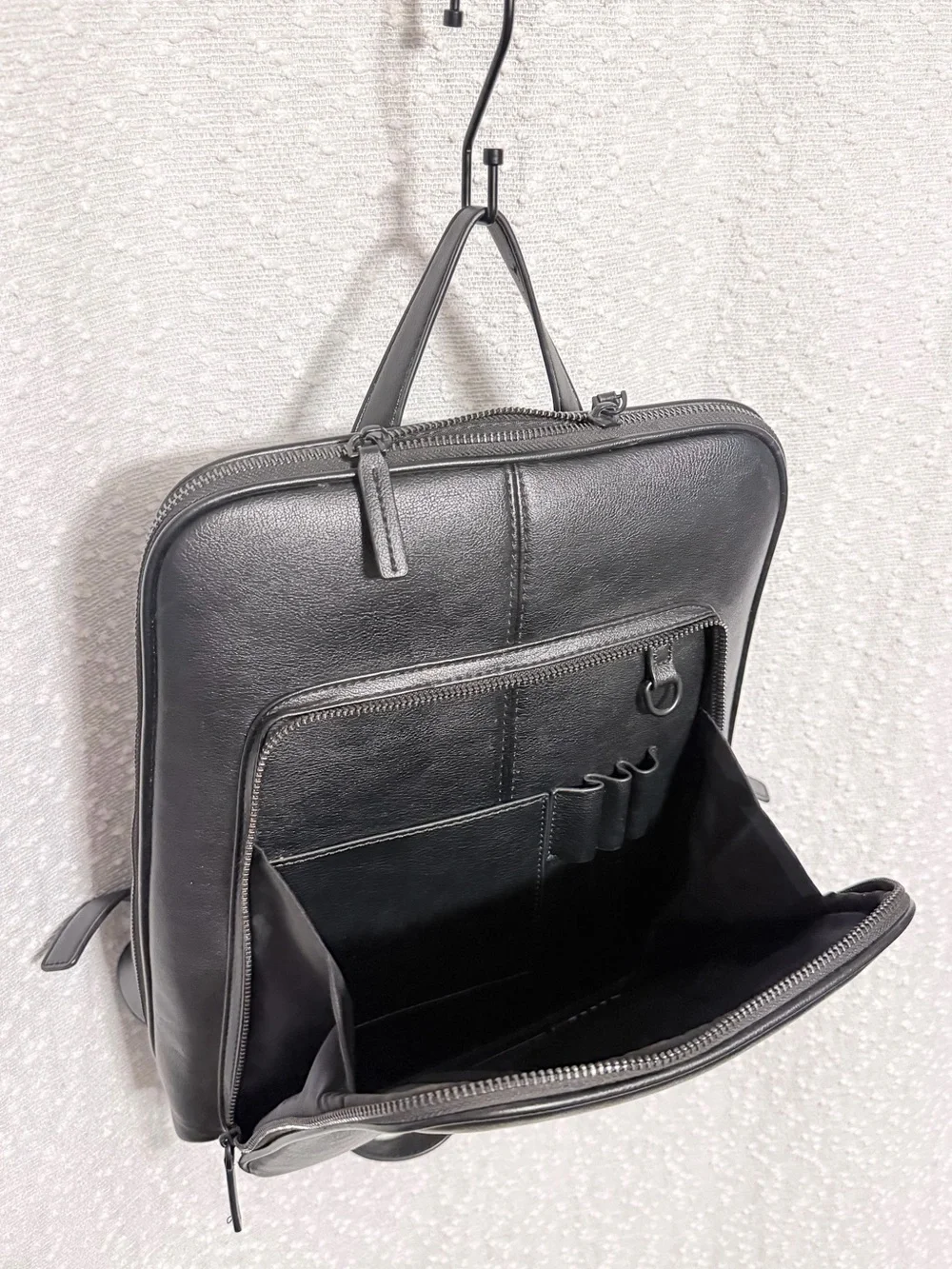 Pink Cove Black Backpack - Minimal Everyday Bag
